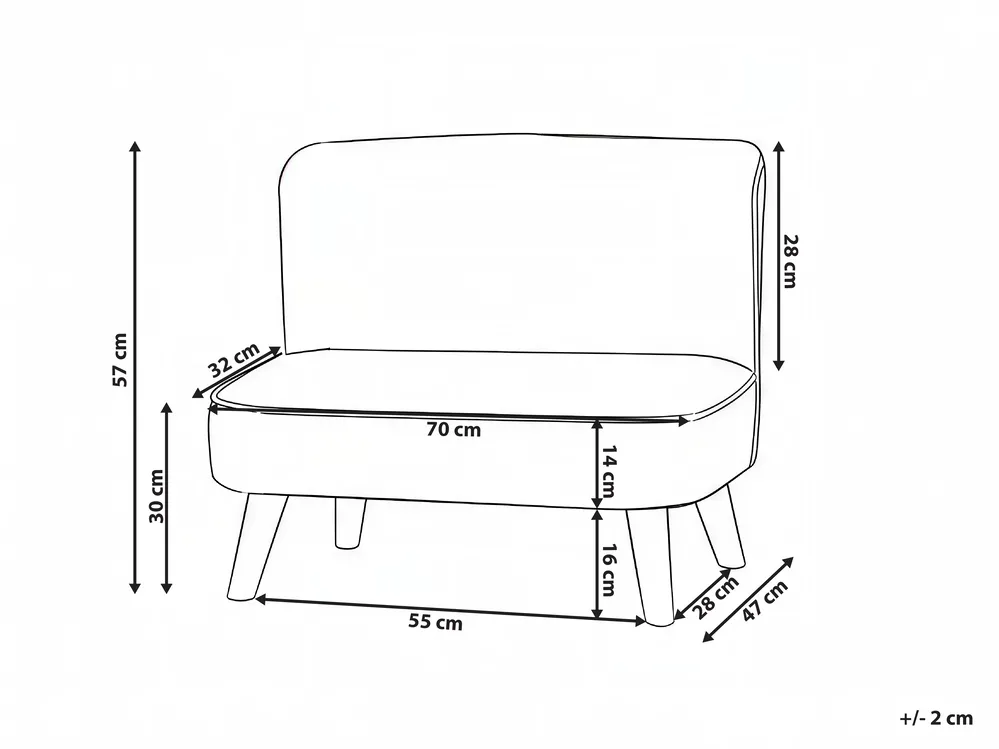 Kids Sofa RISBY Velvet Light Blue_1055770