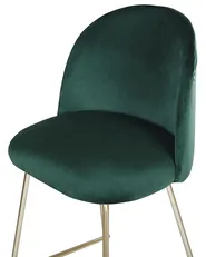 Set med 2 barstolar ARCOLA Sammet Smaragdgrön_780933