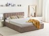 Ottoman Bed MONTLAUR Boucle Taupe 160 x 200 cm (EU King Size)