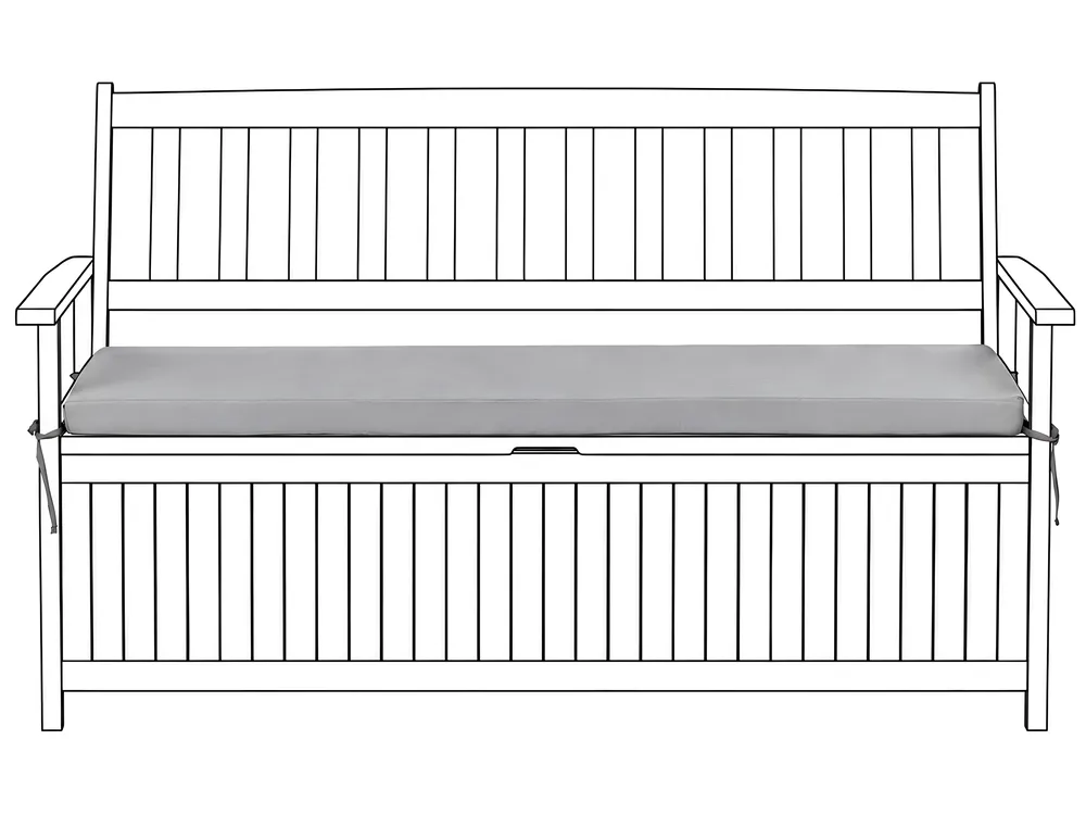 Bench Seat Pad Cushion SOVANA 148 x 45 cm Grey