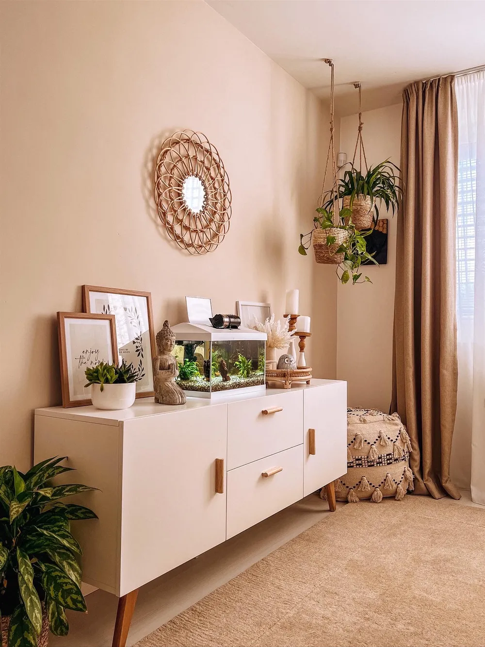 Sittpuff THONDI Bomull Beige_838328