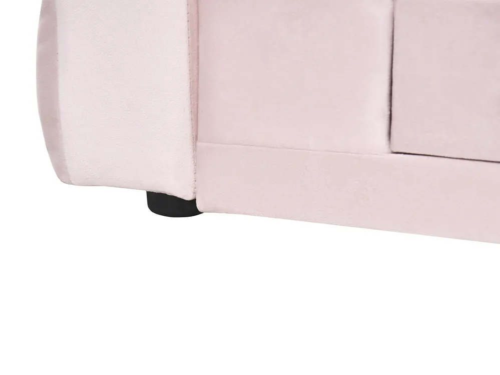 Dagbädd med förvaring Sammet MEUDON 90 x 200 cm Pastellrosa_1069126
