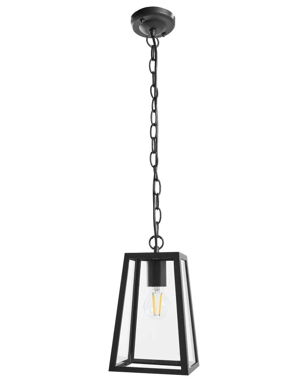 Outdoor Pendant Lamp VOLARJA Metal Black_1108106