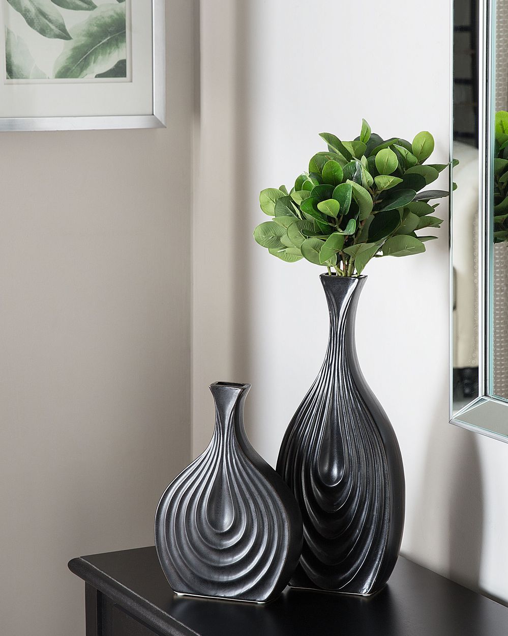 Dekorationsvas THAPSUS 39 cm Keramik Svart