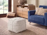 Pouffe HARNAI Cotton White_841513