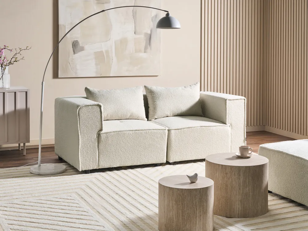 Modular Sofa 2 Seater AXEBO Boucle Off-White