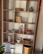 Bookcase WADENA 185 cm Brown/ White_1167891