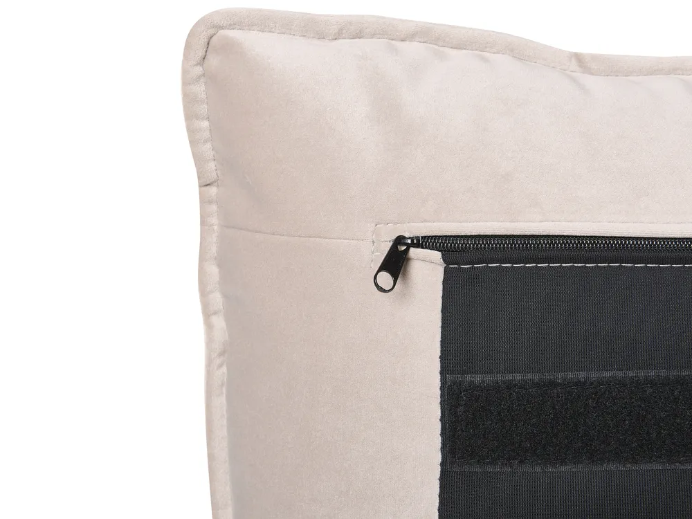 Waterbed Velvet BAJONNA 160 x 200 cm (EU King Size) Taupe_1009651