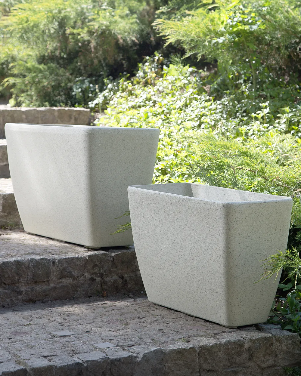 Set of 2 Plant Pots BARIS 74 cm Beige