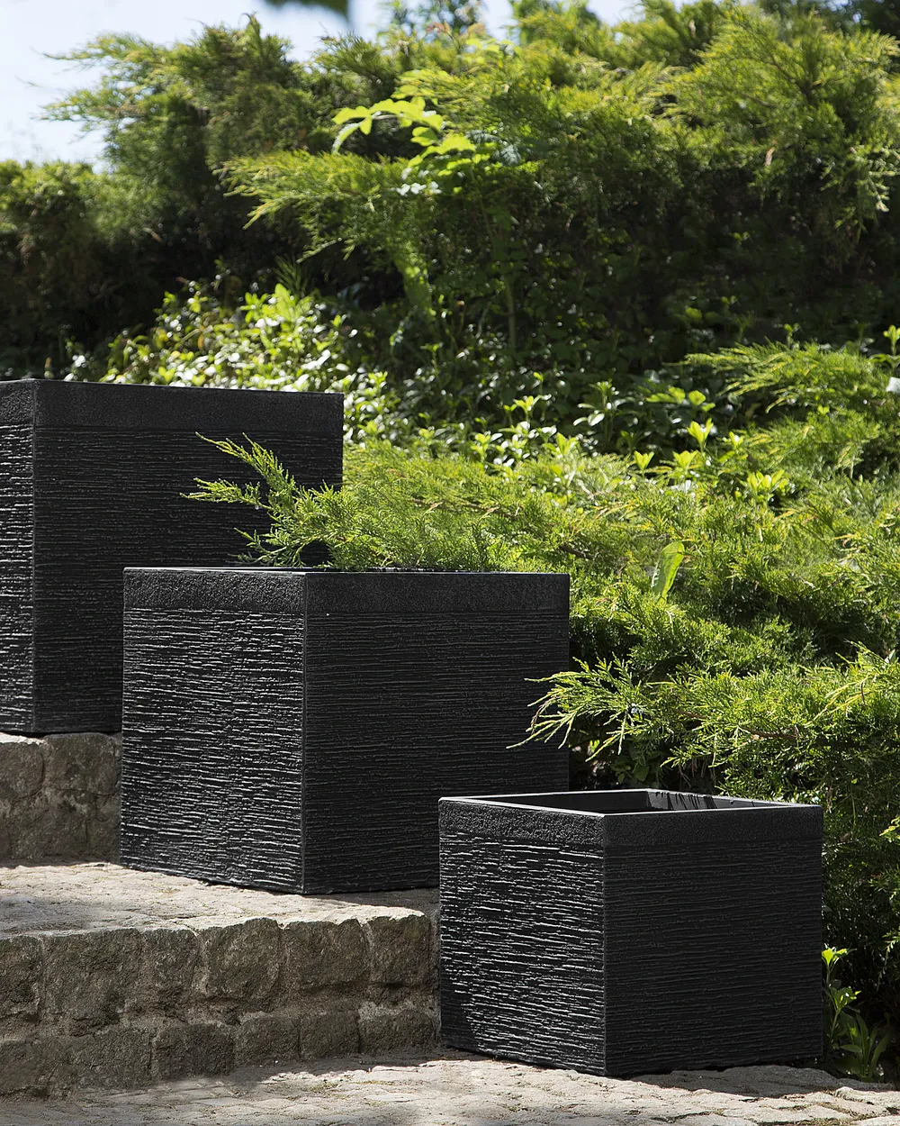 Plant Pot PAROS 40 cm Black