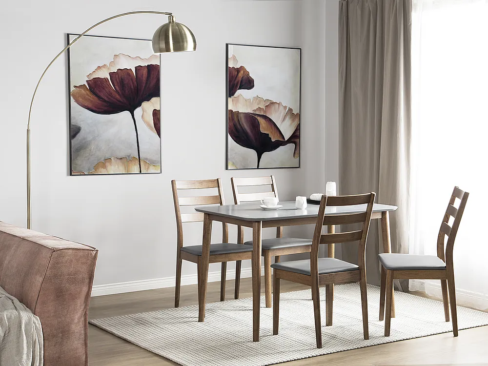 Dining Table MODESTO Grey 120 cm 80 cm Wood_1149665