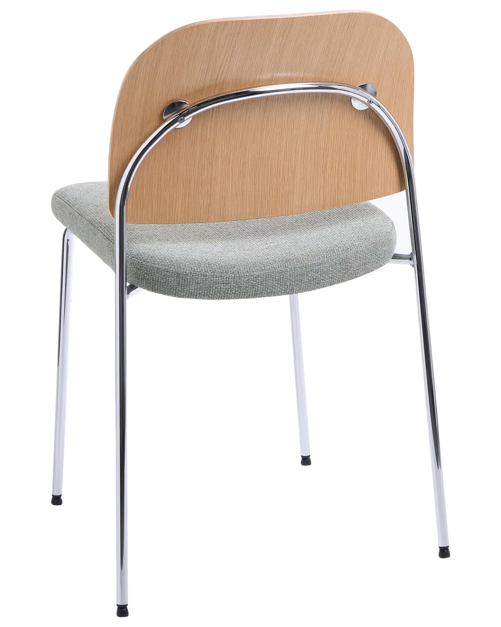 Set of 2 Dining Chairs ASHCROFT Metal Green/ Light Brown_1076776