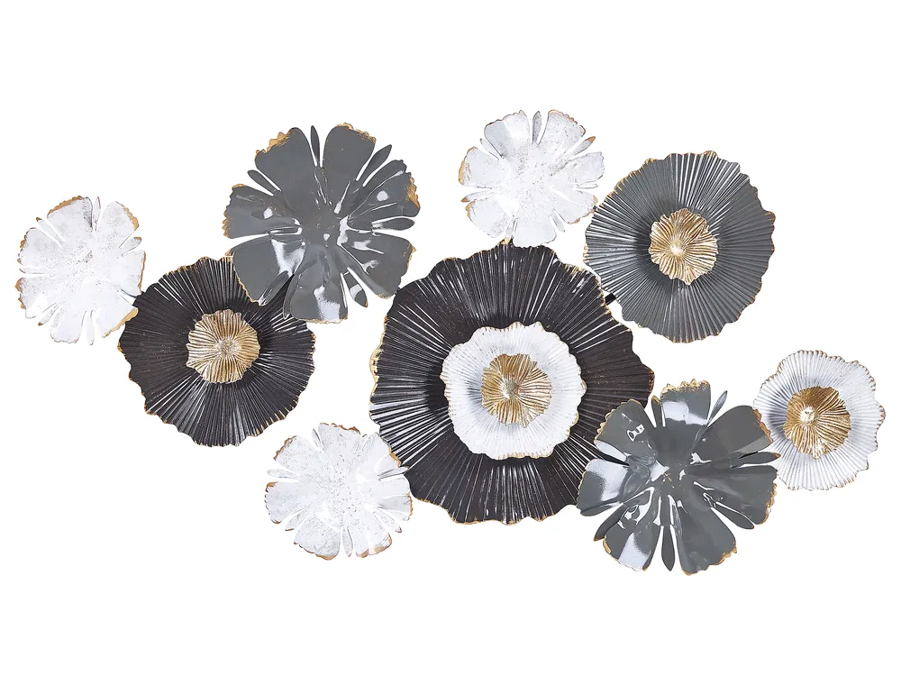 Wall Decor Flower POTASSIUM Metal 49 cm Grey