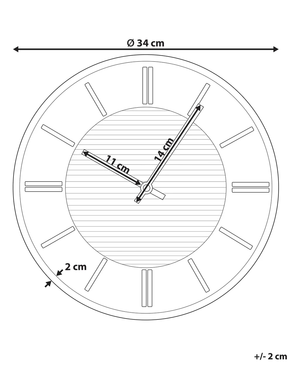 Wall Clock DAROCA 34 cm White_827778