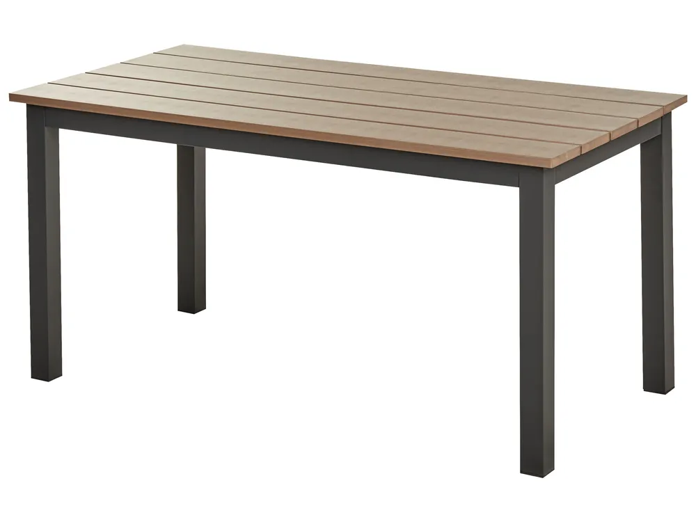 Garden Corner Sofa with Table 5 Seater MESSINA Grey/ Beige Left Hand_878308