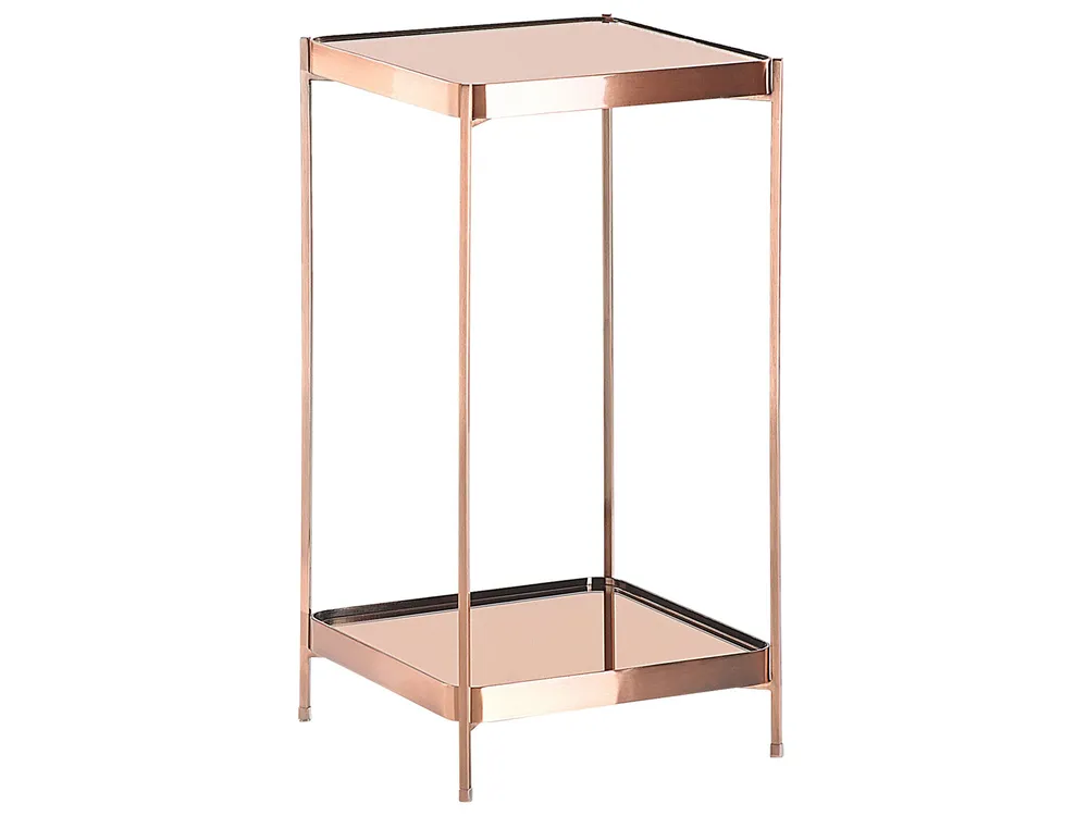 Side Table ALSEA Tempered Glass Copper