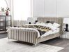 Bed Velvet LUNAN 140 x 200 cm (EU Double) Taupe