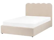 Ottoman Bed NANTERRE Boucle Beige 120 x 200 cm (EU Small Double)_1084454