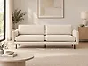 Soffa 3-sits VINTERBRO Sammet Ljusbeige