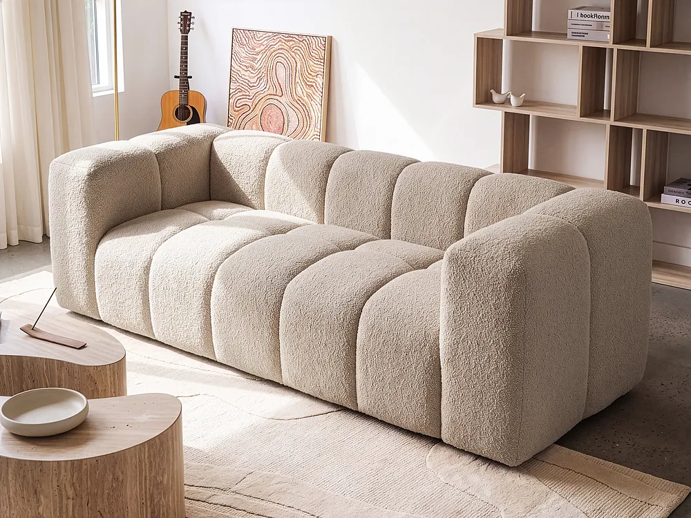 Sofagruppe 5-seters ANTOLA Bouclé Beige_1161575