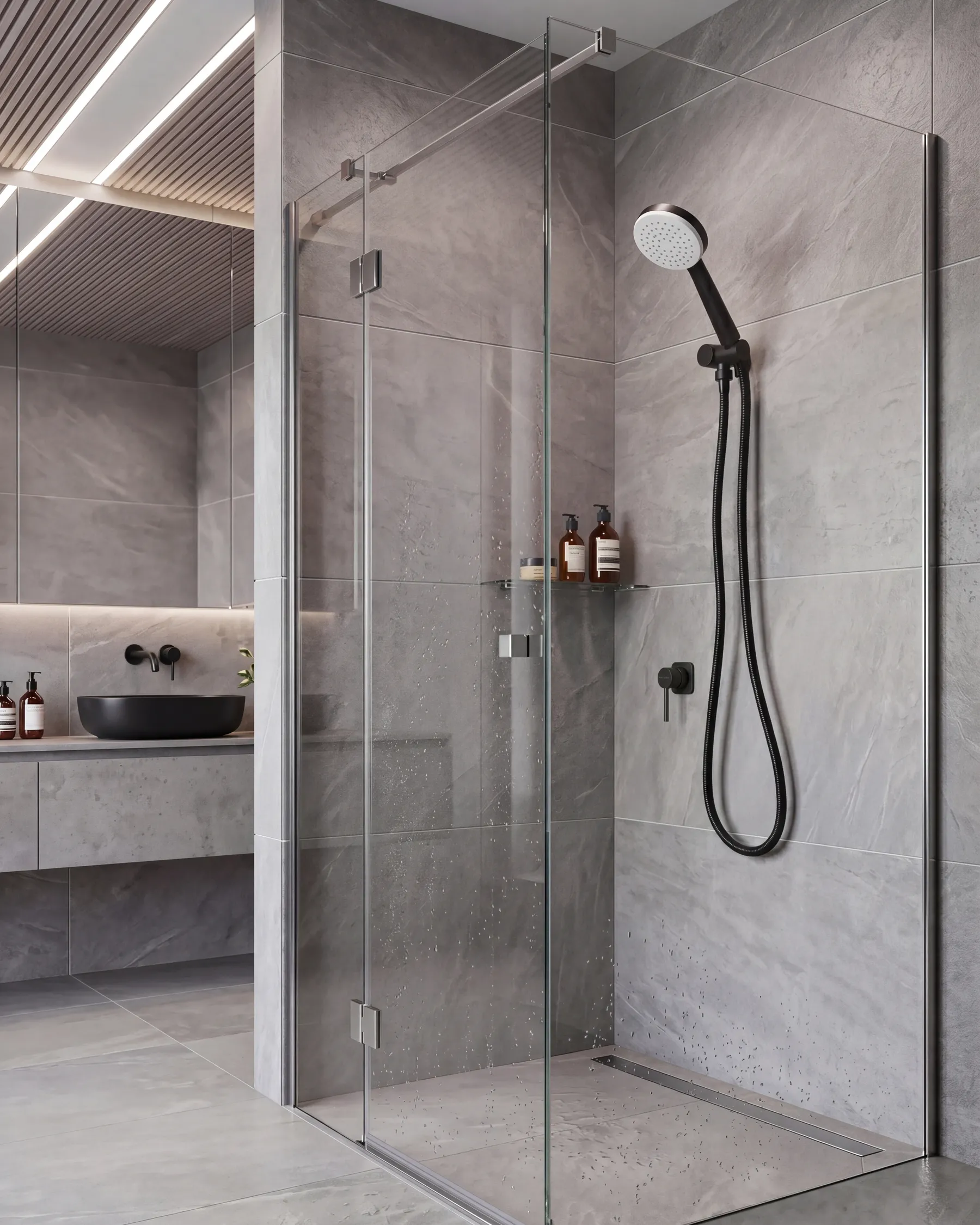 Käsisuihku letkulla AYPATE Musta_988968