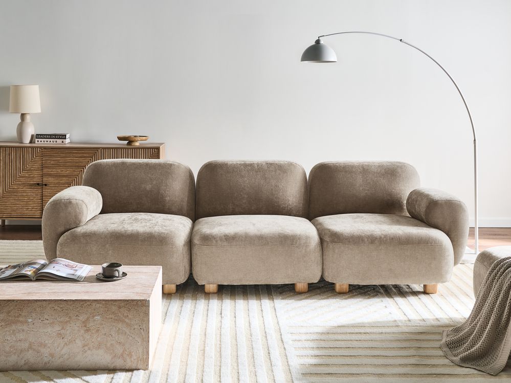 Modulsoffa 3-sits AMLI Chenille Beige