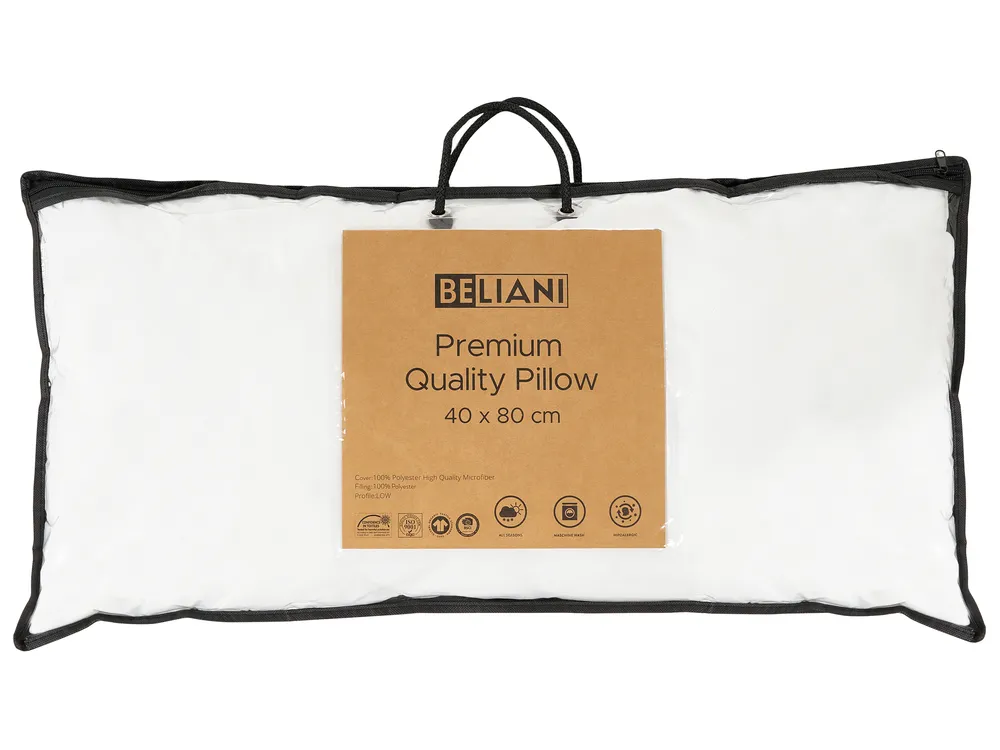 Bed Pillow ERRIGAL Low 40 x 80 cm Microfibre White_941809