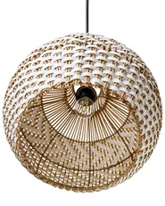 Pendant Lamp YAUCO Rattan White_995689