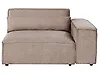 Corner Seat HELLNAR Fabric Light Brown Left Hand