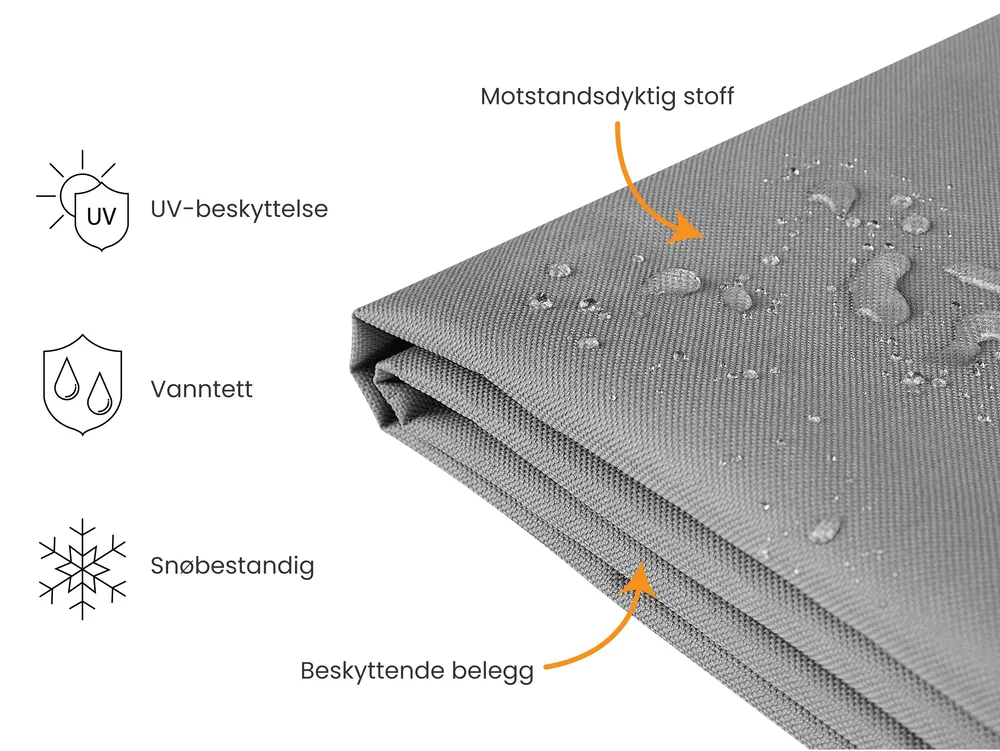 Regntrekk CHUVA 205 cm 75 cm 50 cm Grå_929783