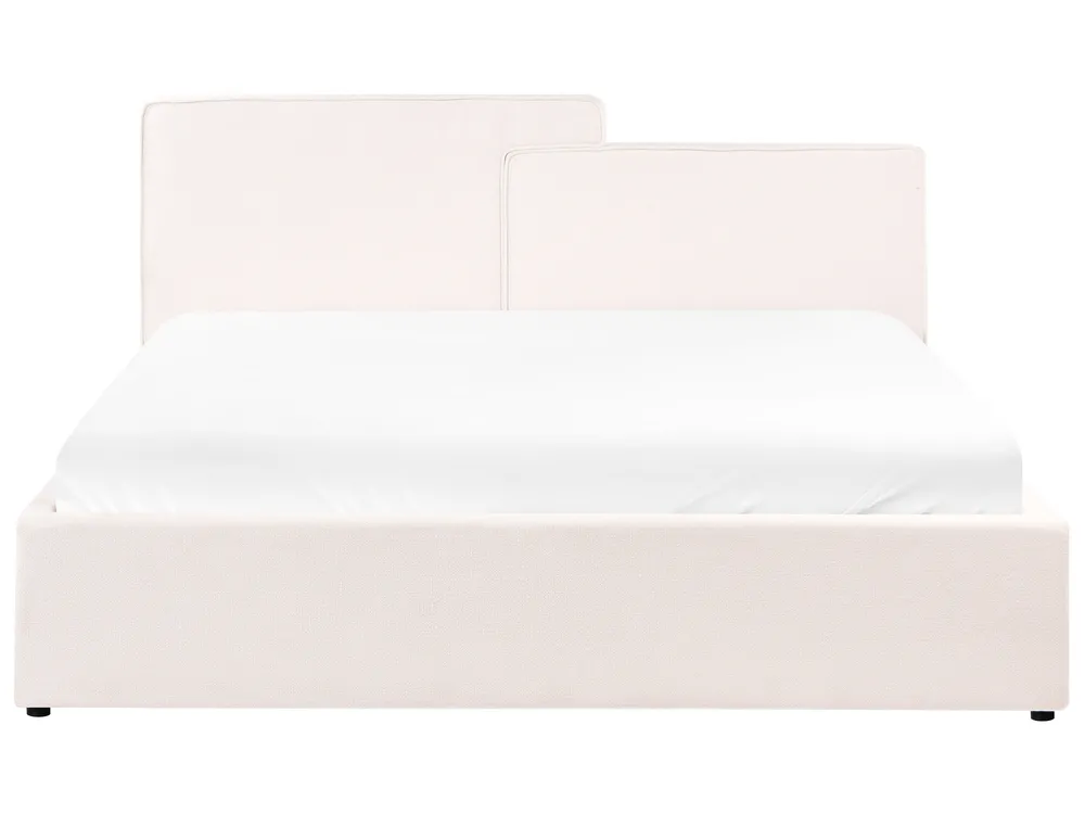 Ottoman Bed LAGARDE Fabric Off-White 180 x 200 cm (EU Super King)_1049435