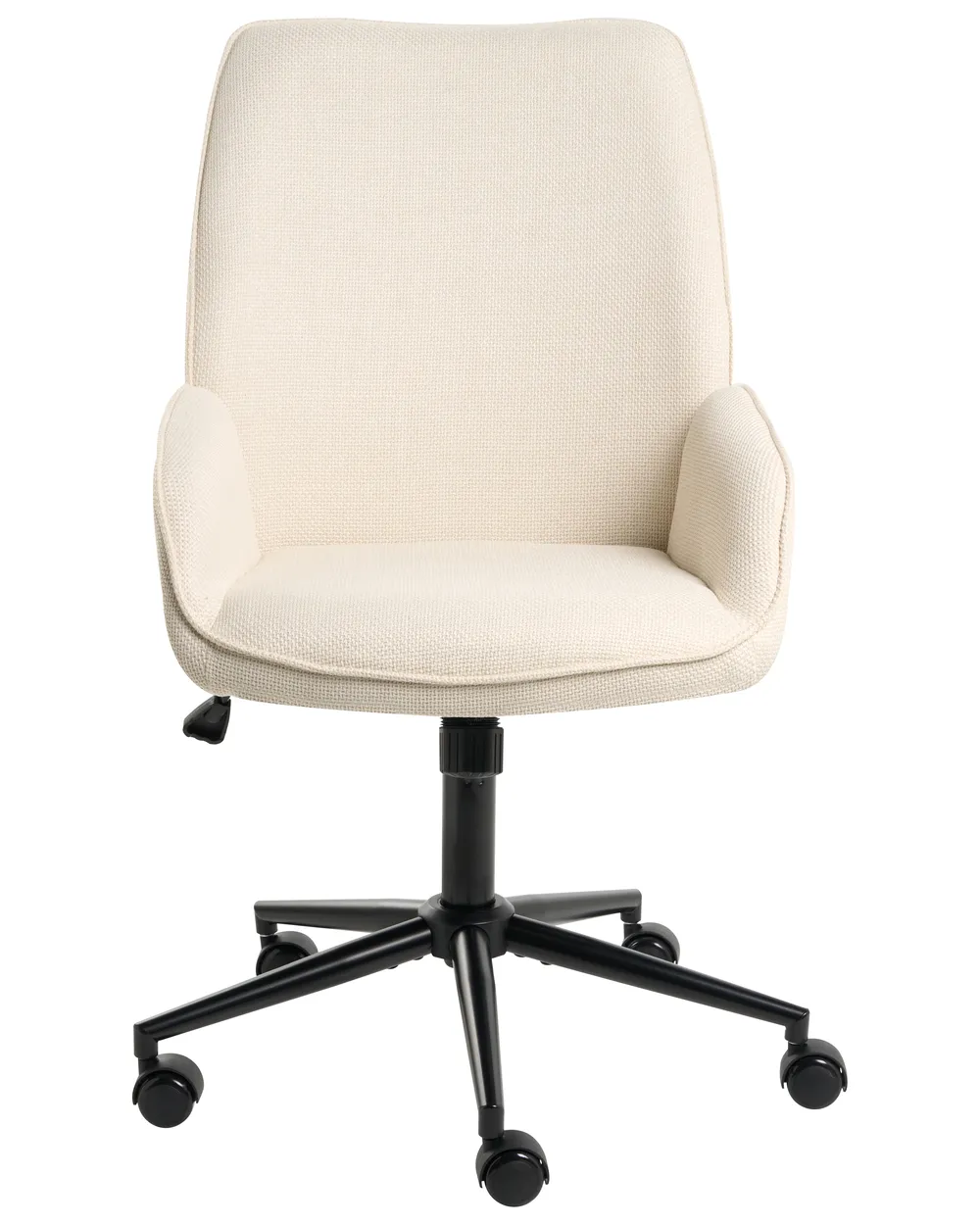 Kontorsstol CASTILE Konstlinne Off-White_1072488