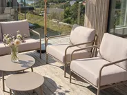 Garden Sofa Set 7 Seater NUXIS with Tables Metal Light Beige_1083084