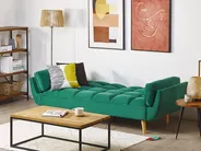 Sofa Bed 3 Seater ASBY Velvet Green_788045