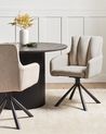 Set of 2 Dining Chairs Swivel SARDOAL Taupe