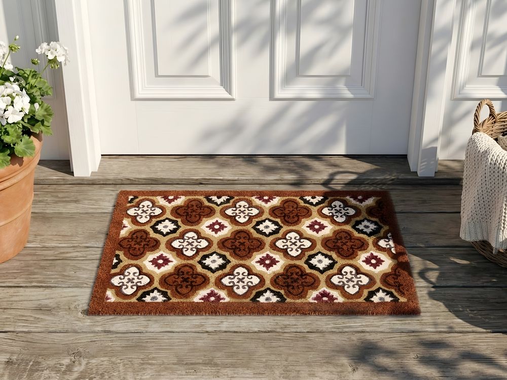 Dørmatte SELETNA Brun 45 x 75 cm Kokosfiber