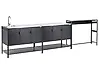 3 Piece Outdoor Kitchen Set with Sink MAENZA Black Metal