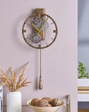 Väggklocka MARCOTE 30 cm Metall Guld_784460