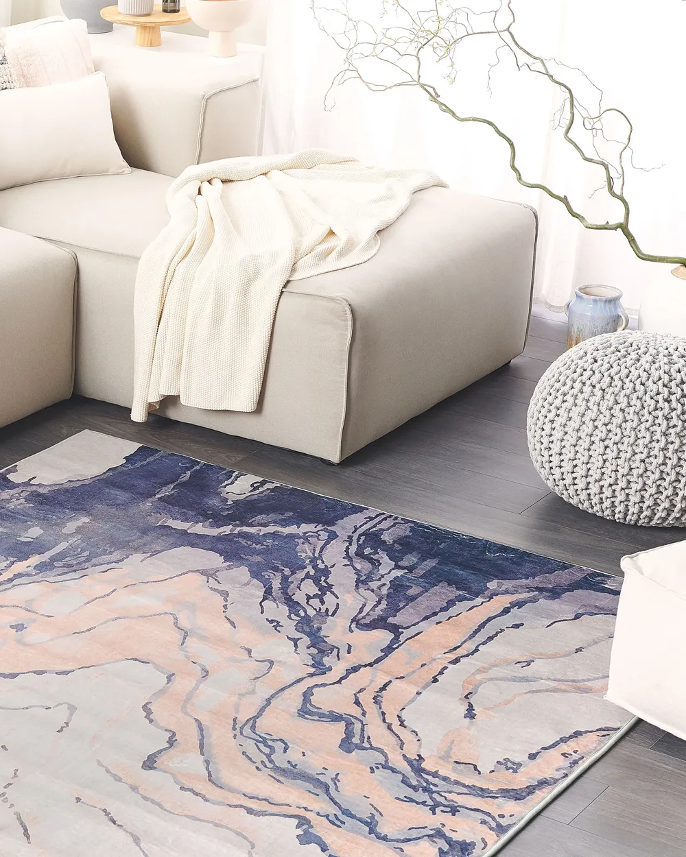 Rug GEBZE Blue 160 x 230 cm