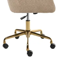 Desk Chair PALMDALE Boucle Light Brown_1073074