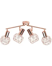 4 Light Spotlight CHENAB Adjustable Metal Copper_727685