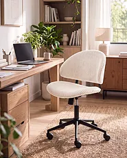 Office Chair KIANA Corduroy Off-White_1150952