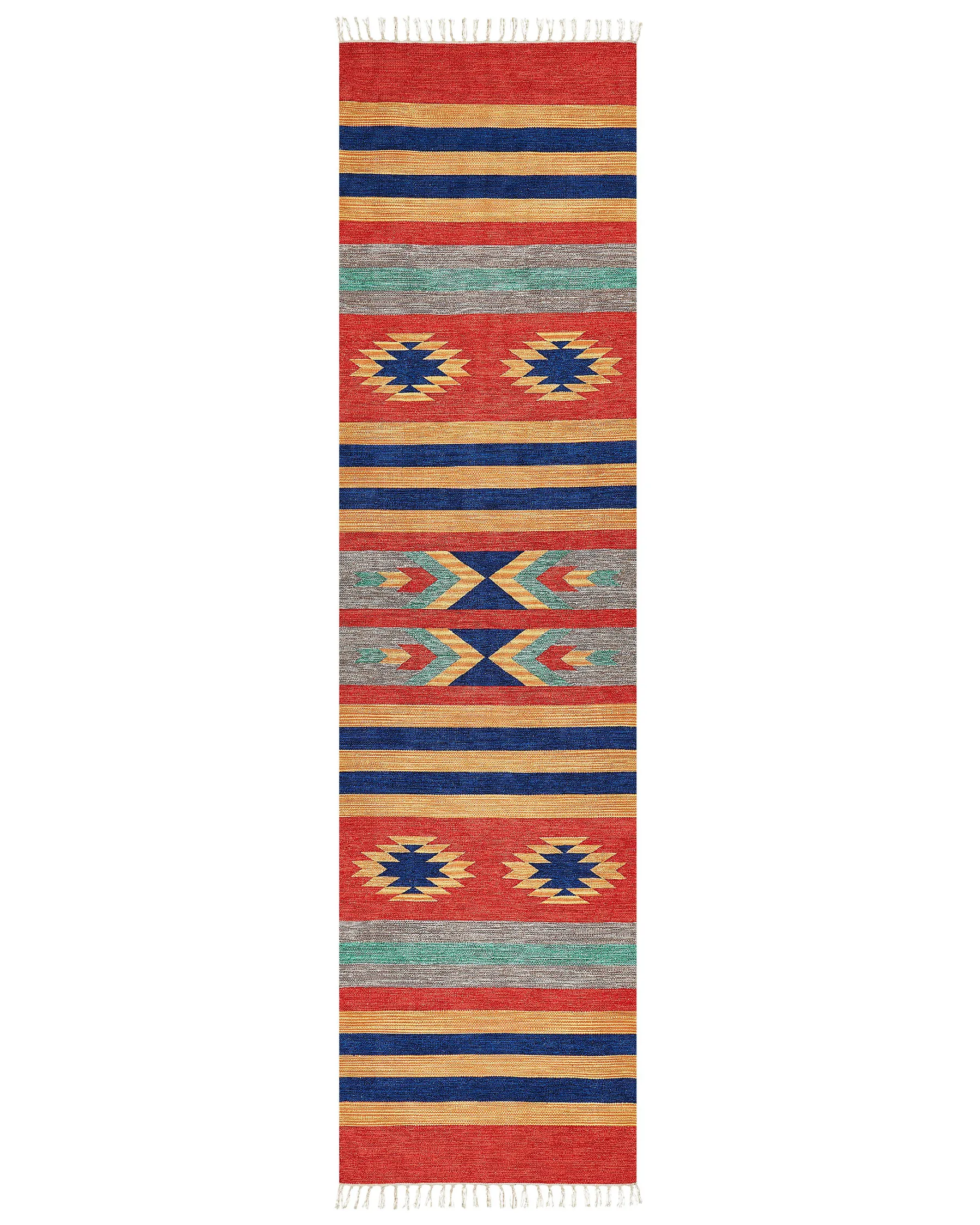 Rug HATIS Multicolour 80 x 300 cm Kilim Cotton_869544