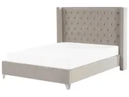 Bed Velvet LUBBON 180 x 200 cm (EU Super King) Light Grey_832437