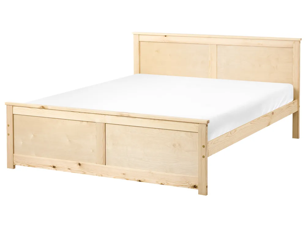 Wooden Bed Natural DAUPHIN Various Sizes