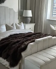 Bedspread DELICE 200 x 220 cm Brown_908680