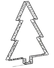 Outdoor Decoration LED LOFSEN 45/35/25 cm Christmas Tree Black_1020728