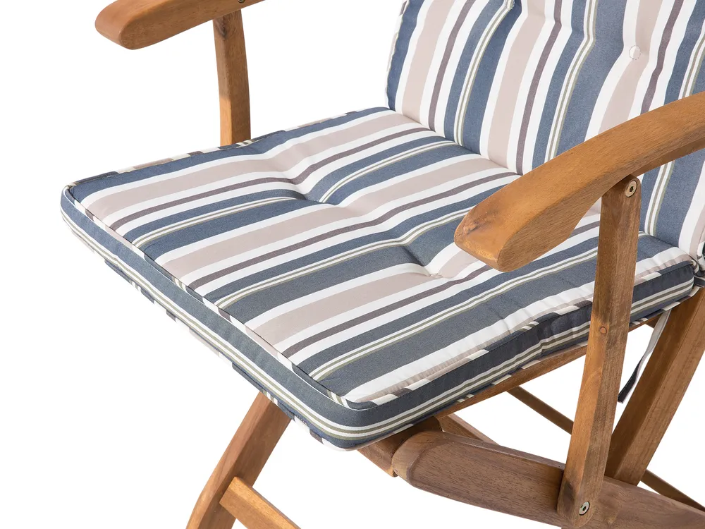 Garden Dining Set 8 Seater MAUI with Cushions Acacia Wood Multicolour_697526
