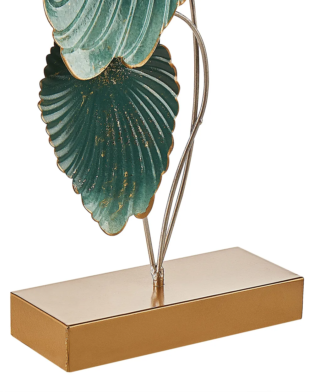 Figurine Leaf SODIUM Metal Teal_825269