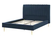 Bed Velvet MARVILLE 140 x 200 cm (EU Double) Dark Blue_835954